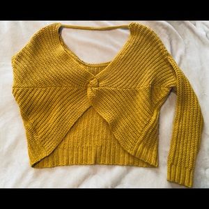 Mustard Cropped Sweater
